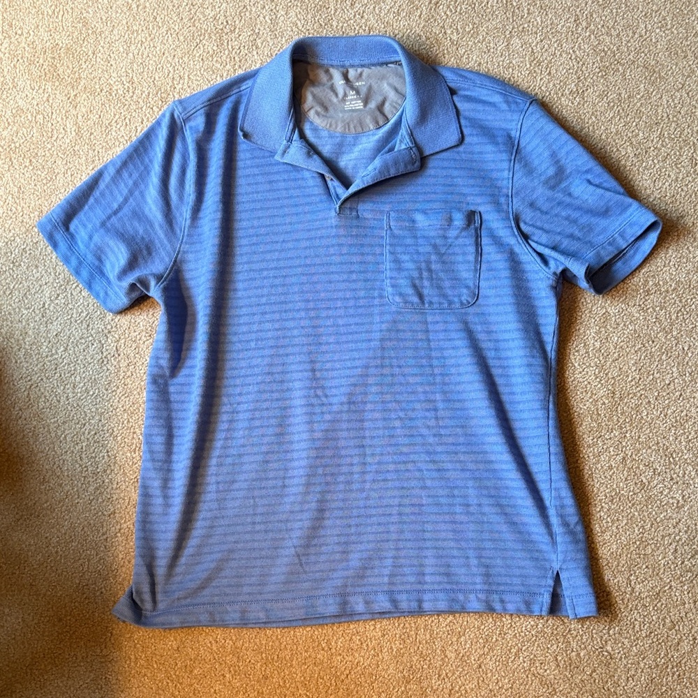 Van Heusen Light Blue Striped Polo Shirt